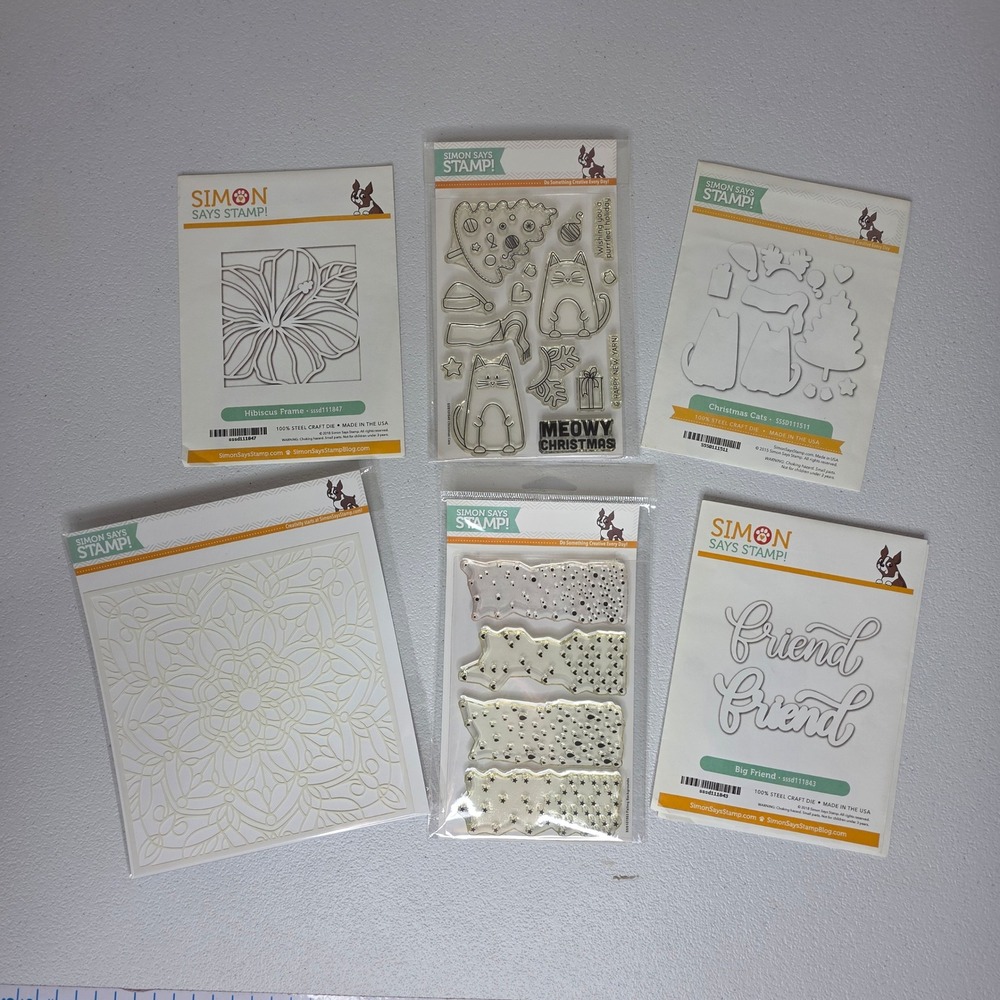 NEW Simon Says Stamp Craft Lot Stamps Steel Dies Stencil Holiday